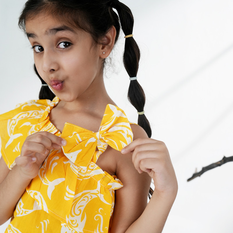 Cotton Sleeveless Printed Girls Co-Ords Casual Wear Outfit Top Short Set - Picture 9 of 35