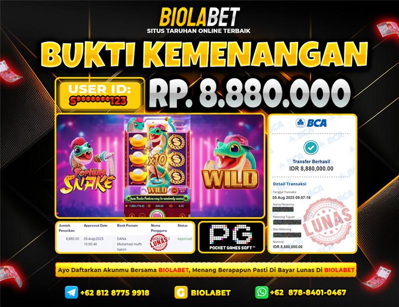 BIOLABET JACKPOT PG SOFT Rp.8.880.000,- LUNAS