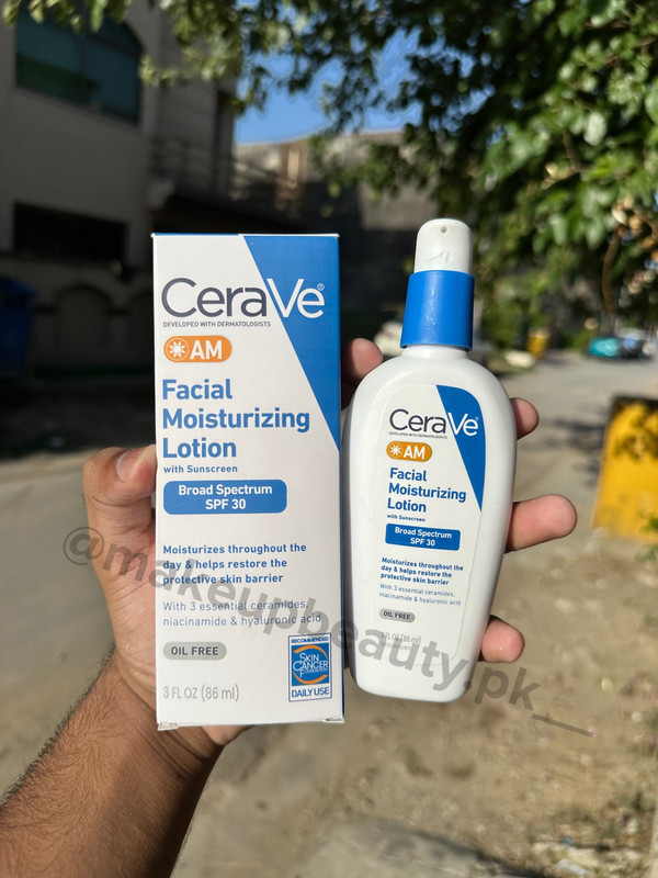 Cera Ve AM Facial moisturizing Lotion With Broad spectrum Spf 30.