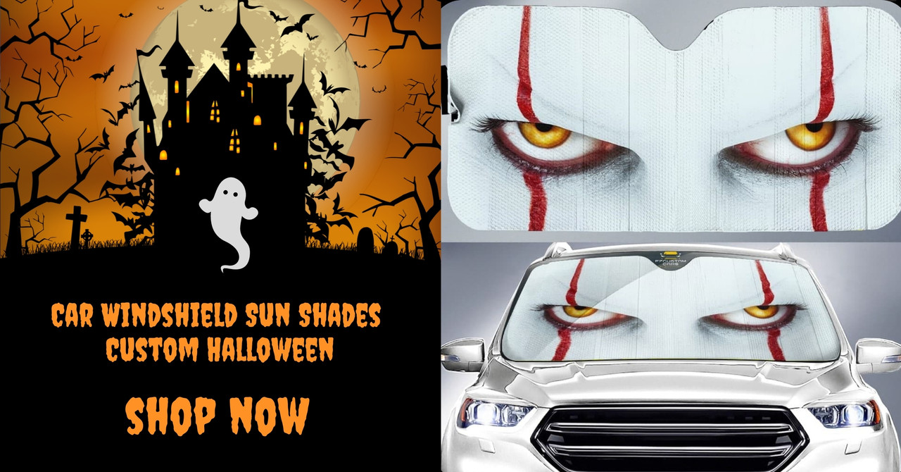 Pare-soleil de pare-brise de voiture personnalisé Halloween