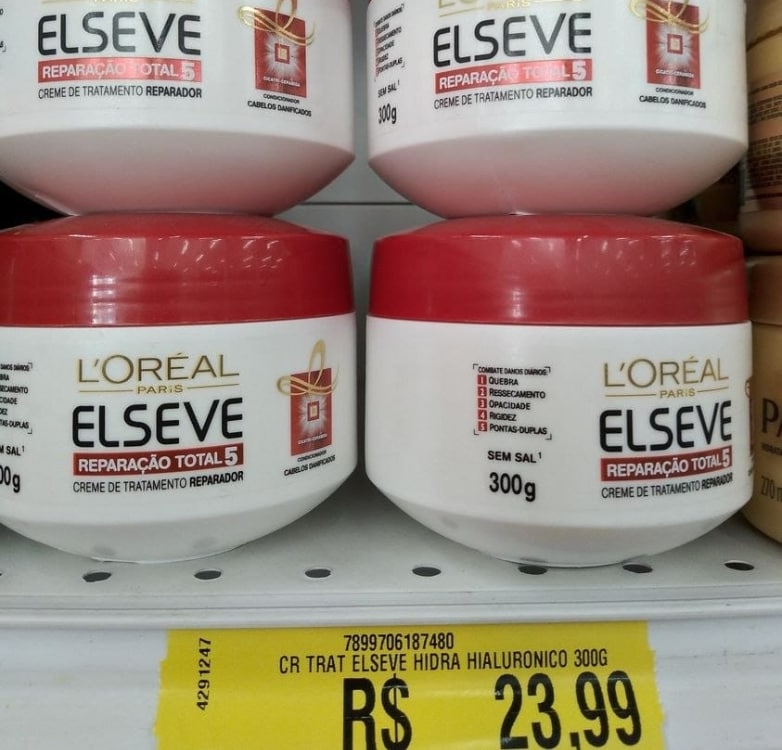 Creme de Tratamento L’Oréal Paris Elseve Reparação Total 5, 300g