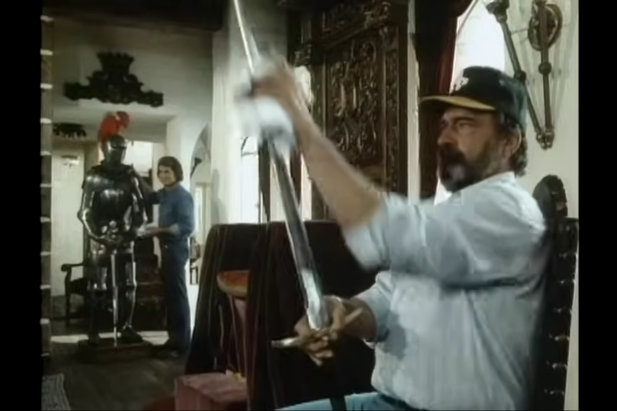 Actors Michael Landon, Victor French in Highway To Heaven