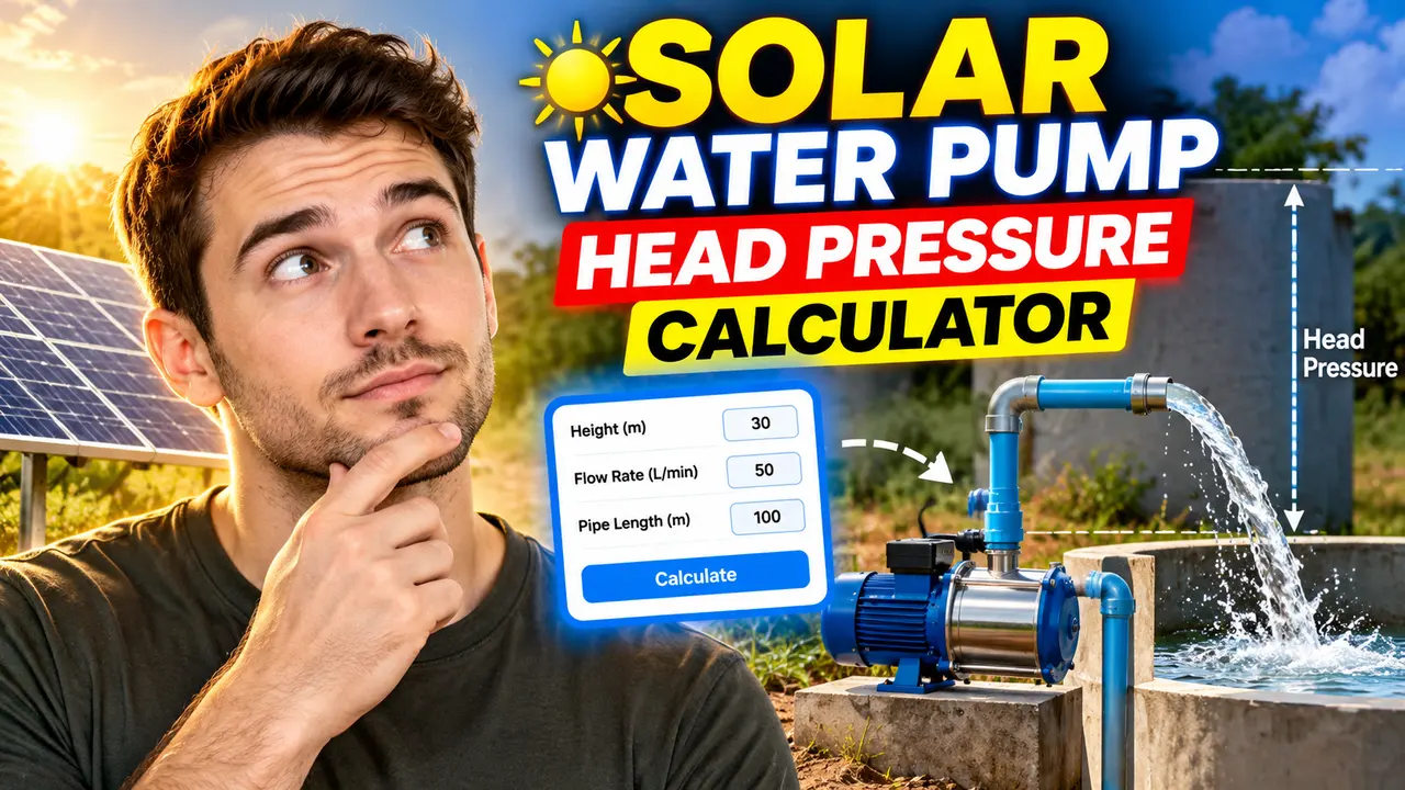 Solar Water Pump Head Pressure Calculator Online
