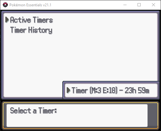 A Timer on Map 3, Event 18 for 1 Day (Ingame)