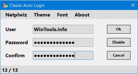 Classic Auto Login 1.0.0.1