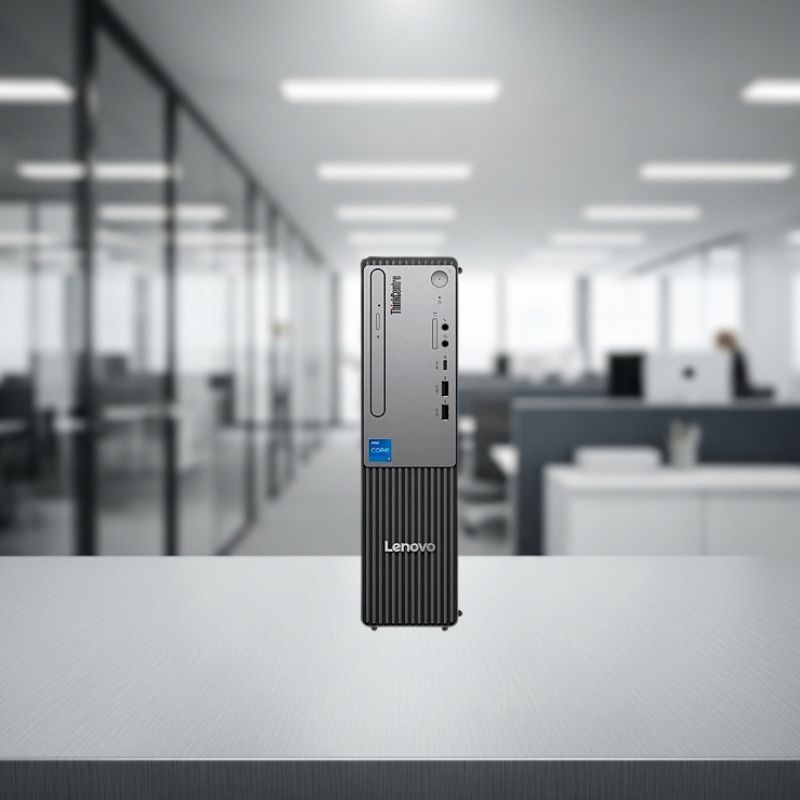 Desktop Lenovo Neo50s em um ambiente de escritório moderno
