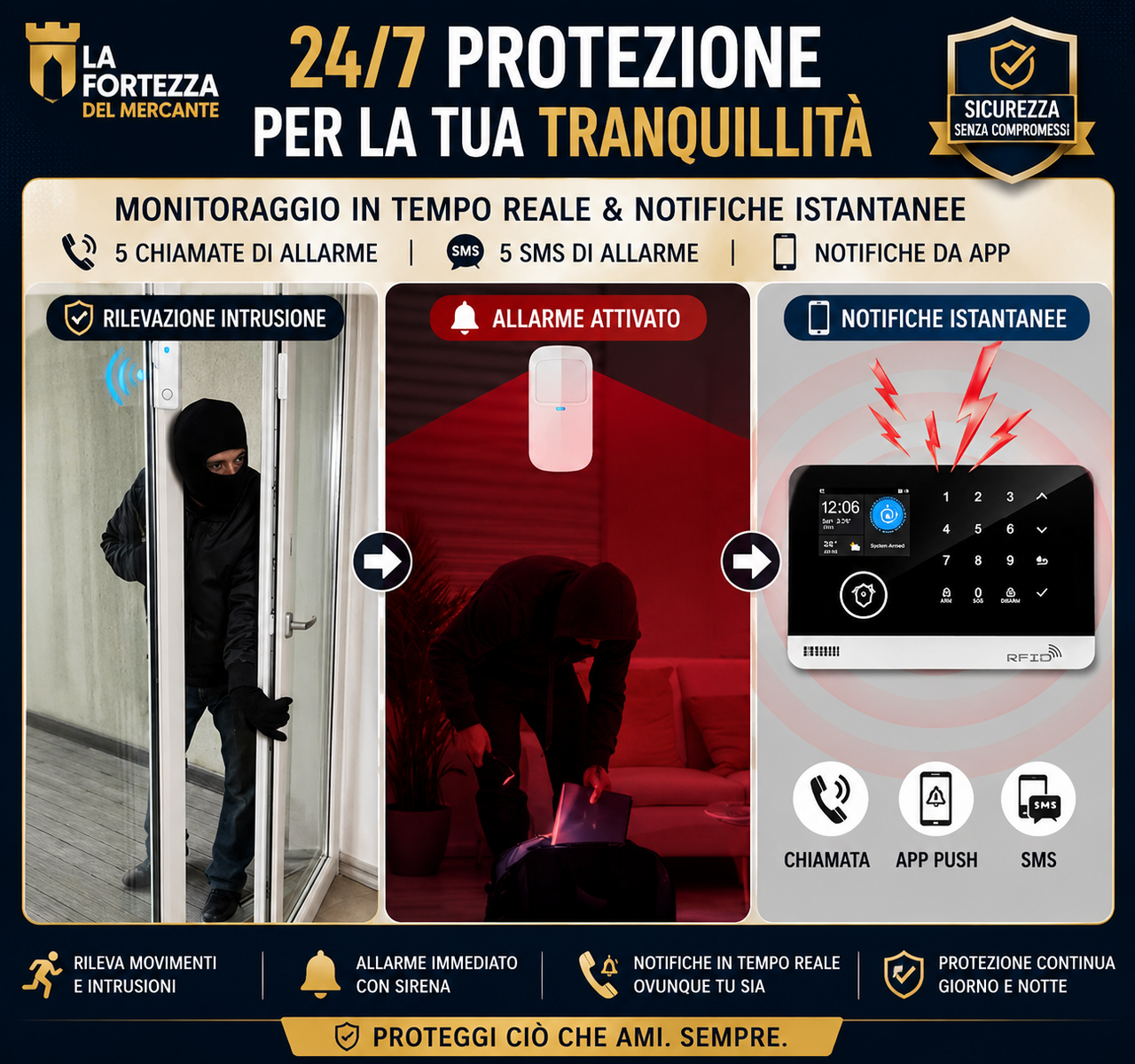 Sicurezza senza compromessi 24 7