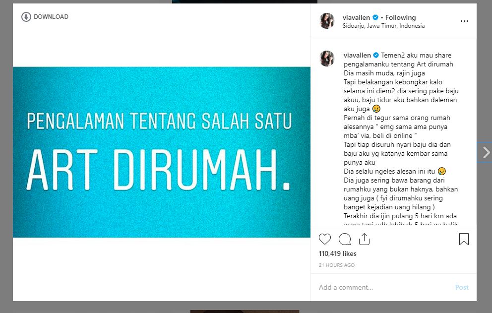 Pengalaman Via Vallen ditipu ART