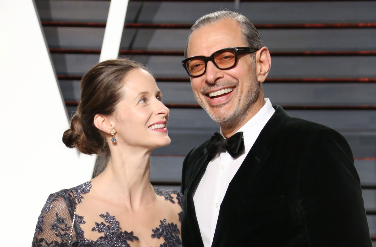    Jeff Goldblum med smuk, Kone Emilie Livingston 