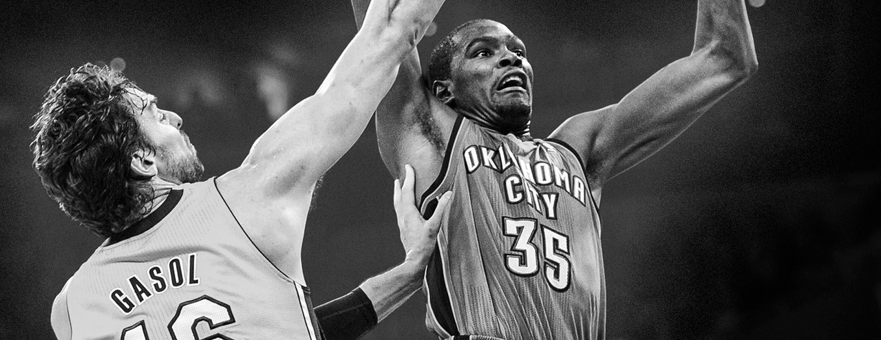 Kevin Durant jogando pelo Oklahoma City Thunder