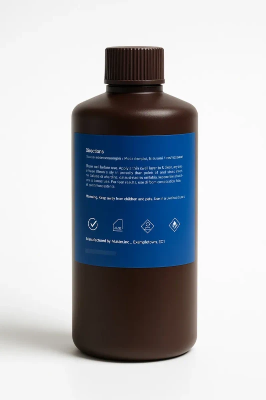 Detalhe da resina preta