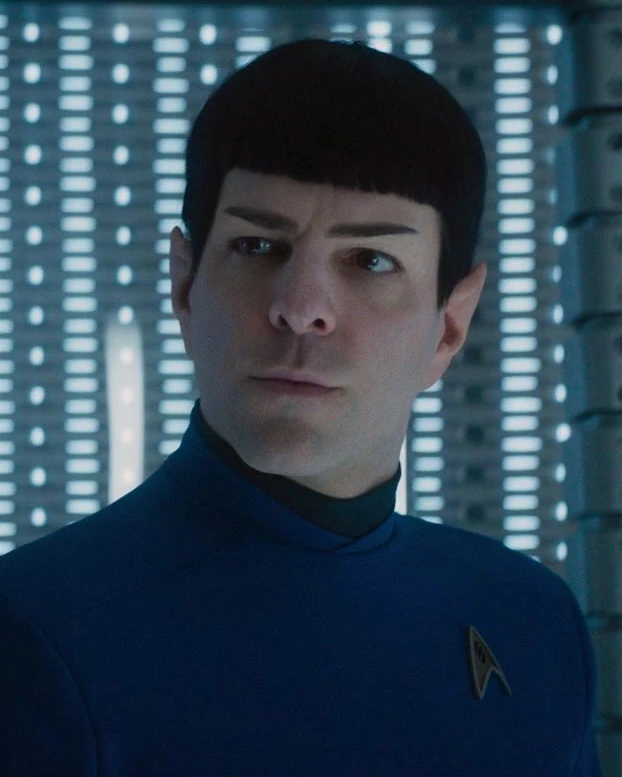 Spock, played by Zackary Quinto
