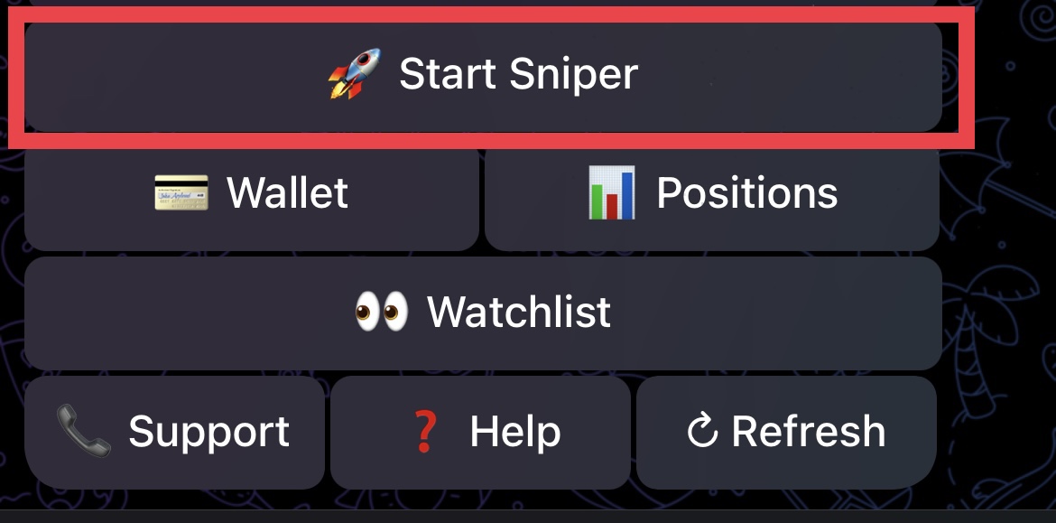 Start sniper button