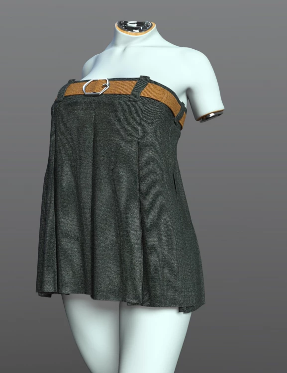 dForce SPR Pleated Skirt Dress for Genesis 9