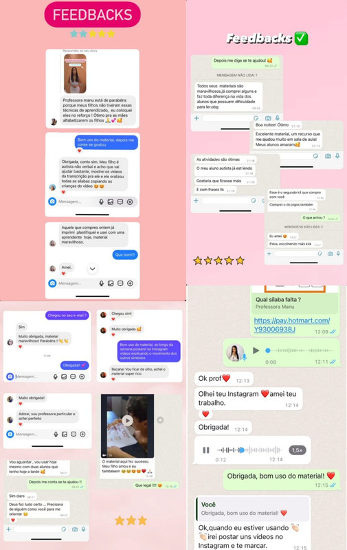 Feedback de clientes satisfeitas