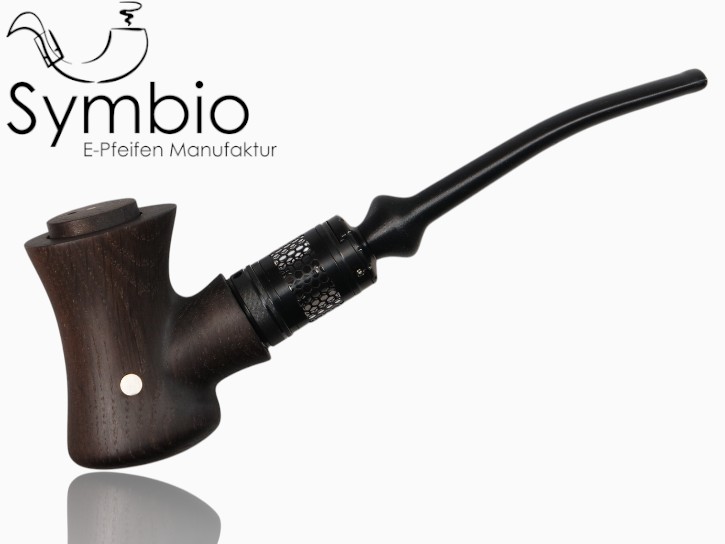 Ergonomisch gestaltete E-Pfeife aus hochwertiger R&auml;uchereiche