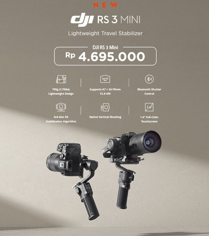 jual DJI RS 3 Mini gimbal kamera murah harga review