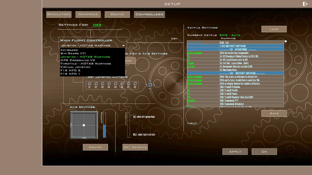 Controllers Screen