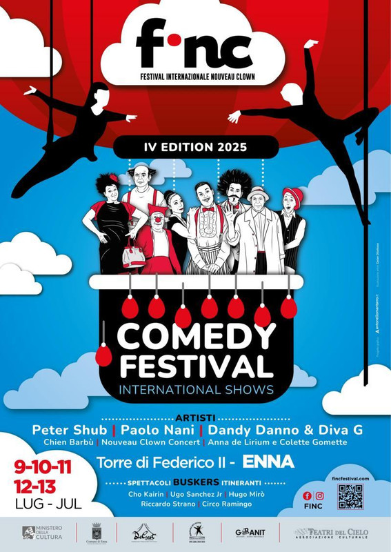 Il FINC Festival raddoppia e porta ad ENNA grandi clown e buskers di grande talento – Dal 9 al 13 luglio