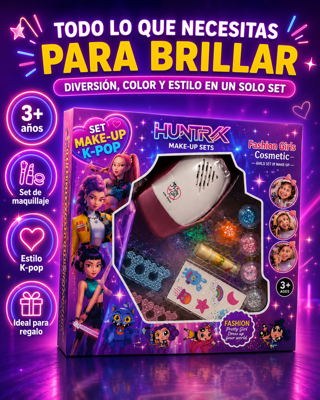 Contenido del set de maquillaje K-pop