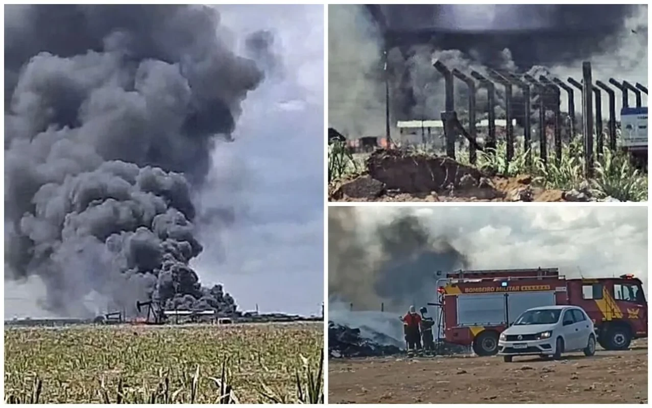 Bombeiros controlam princípio de incêndio em lixão de São Miguel dos Campos