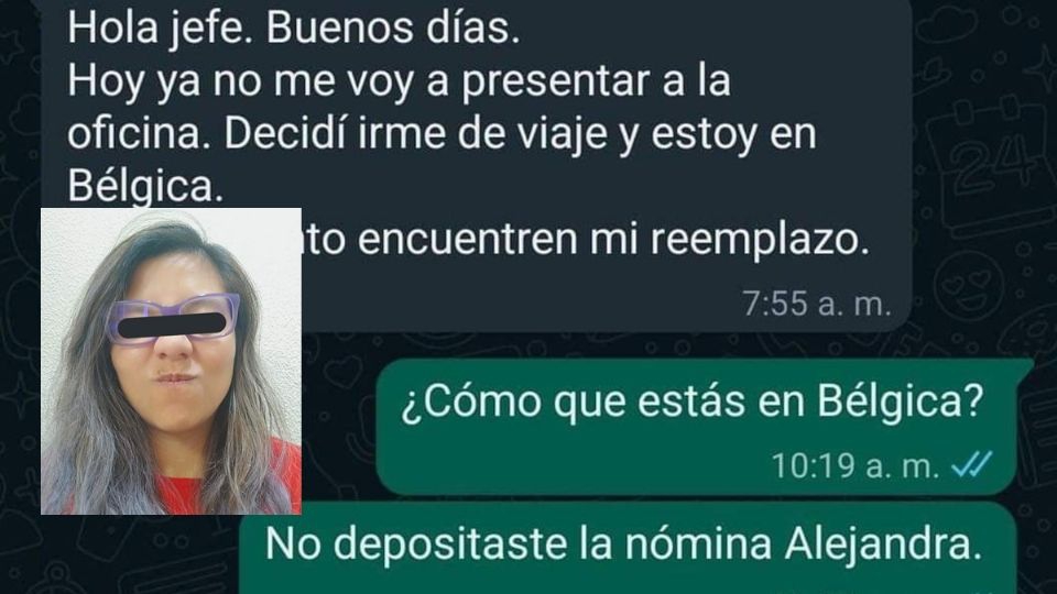 A cusan a empleada que presuntamente robó la nómina, para huir a Bélgica 