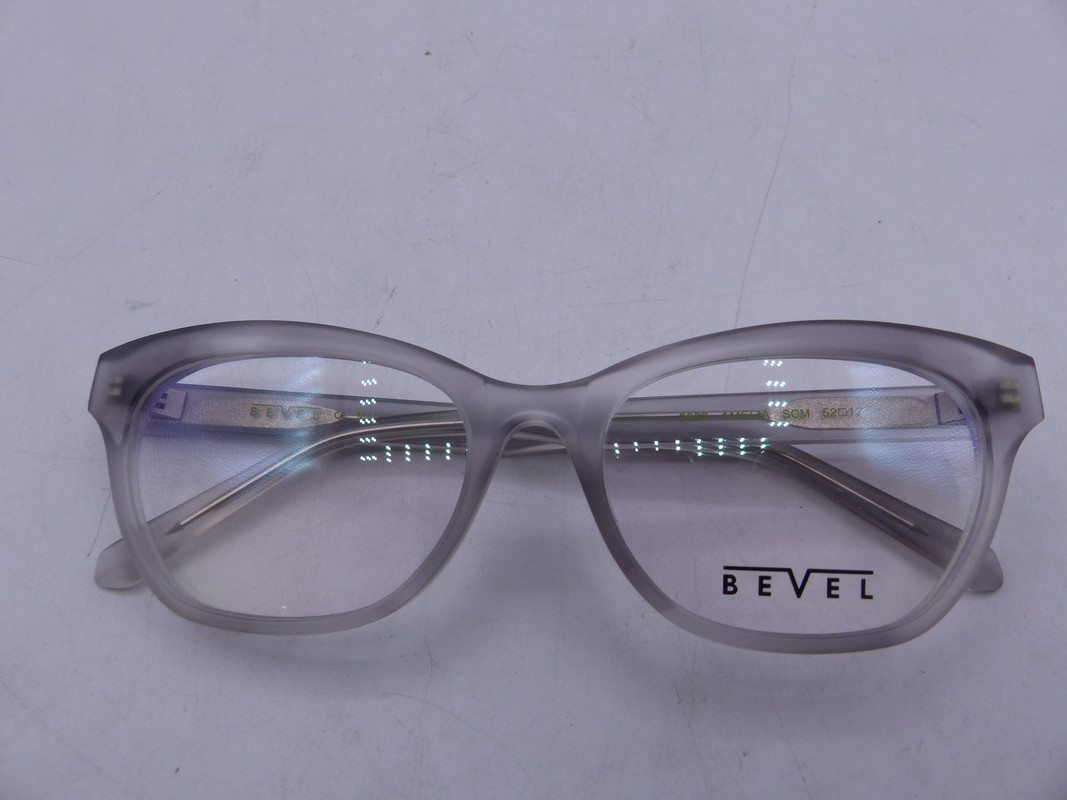 BEVEL 3687 AMELIA SMOKE CRYSTAL MATTE WOMENS EYEGLASSES FRAMES SIZE 52-17-135