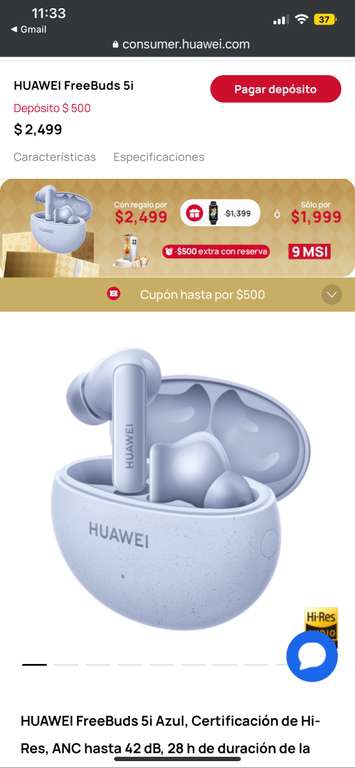 Huawei free buds 5i con band 7 de regalo 
