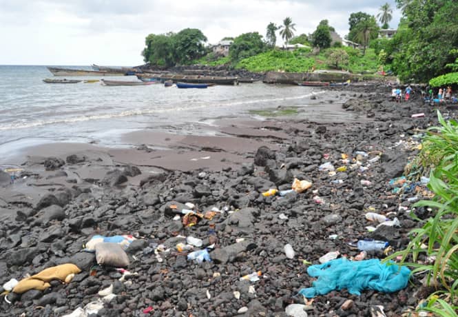 The Gulf of Guinea of the Atlantic Ocean marine environment is flooded with litter, most of it plastic