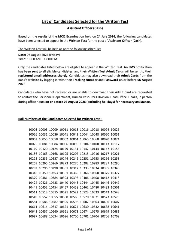 Uttara-Bank-AO-(Cash)-MCQ-Exam-Result-2026-PDF-1