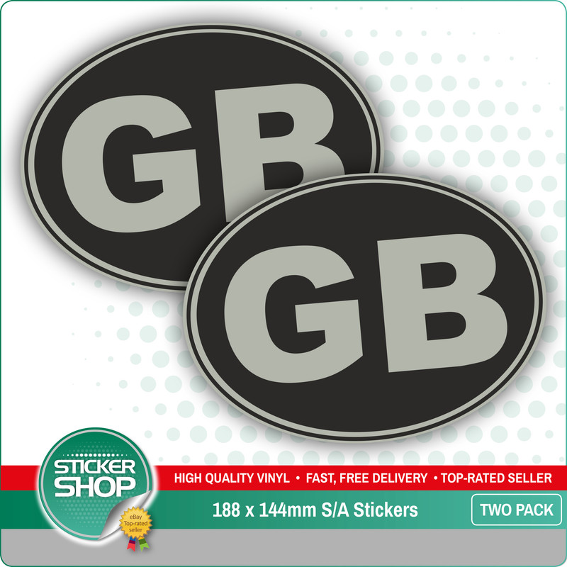 Descubrimiento 2 3 4 Cromo Plata Gb Oval insignia del coche Auto Adhesivo 100 X 60 Mm
