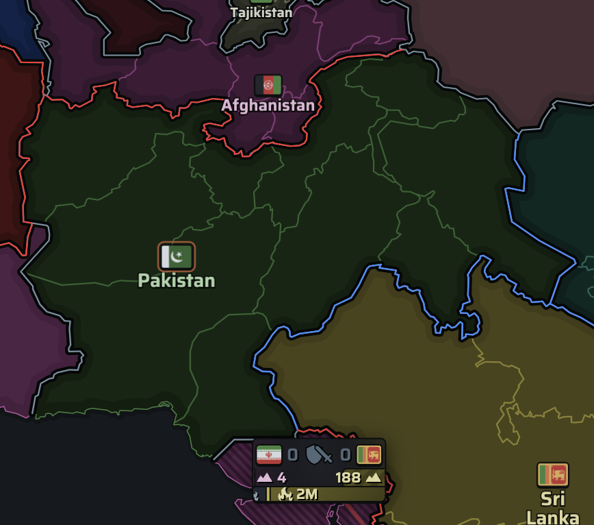 Pakistan fully restored on the WarEra map