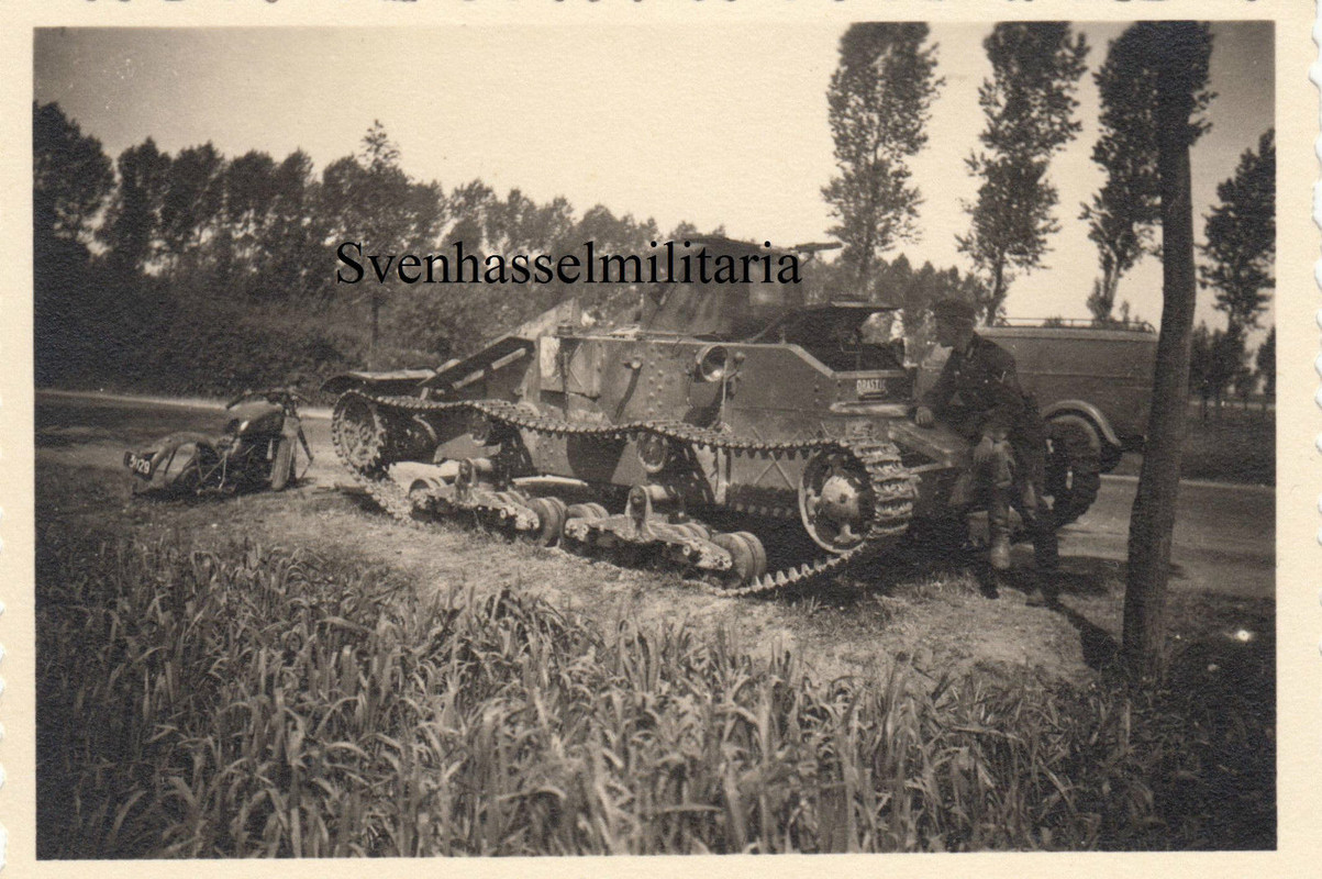 Foto Zerstörte Englische Panzer Defekte Panzerke