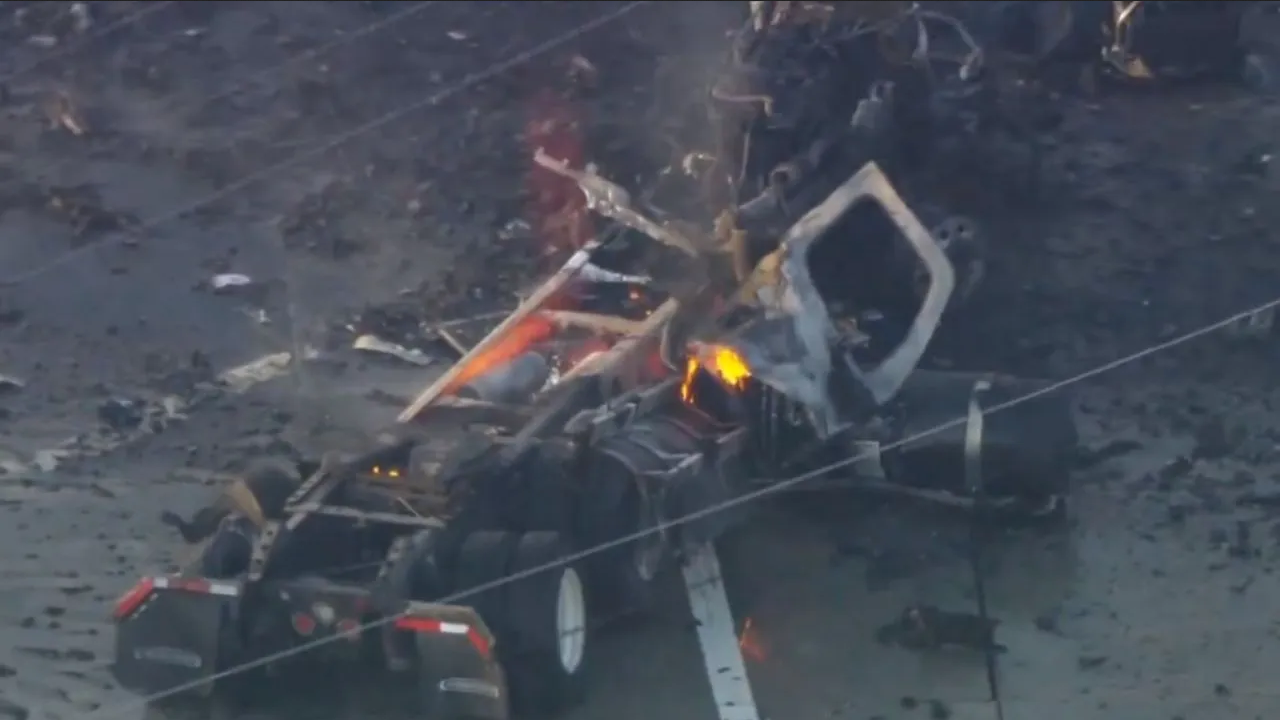 Nueve bomberos lesionados deja explosión de camión con combustible en EU