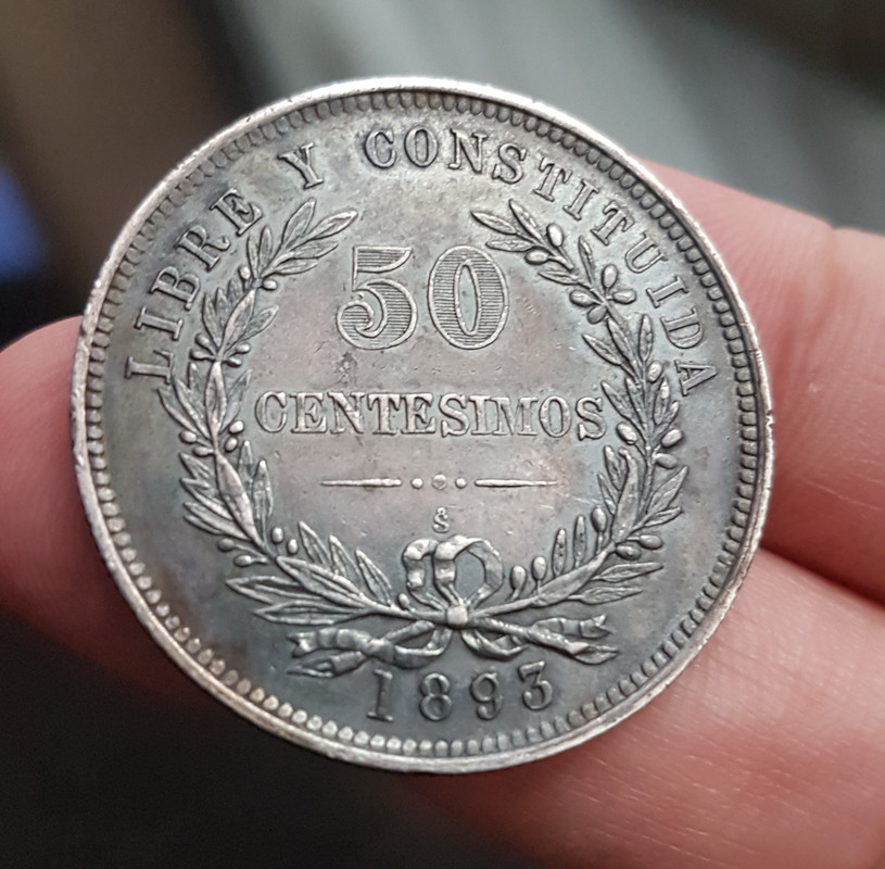 Uruguay •1893• 50 Centésimos S 20210226-165145-1