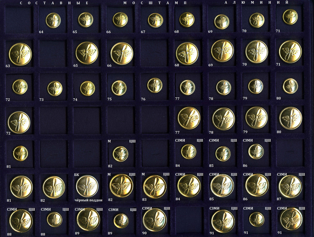 Пуговицы СССР. ГВФ 3.