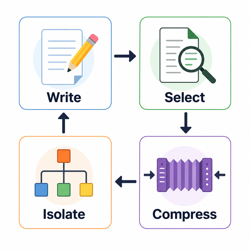 prompt engineering to context engineering write select compress isolate