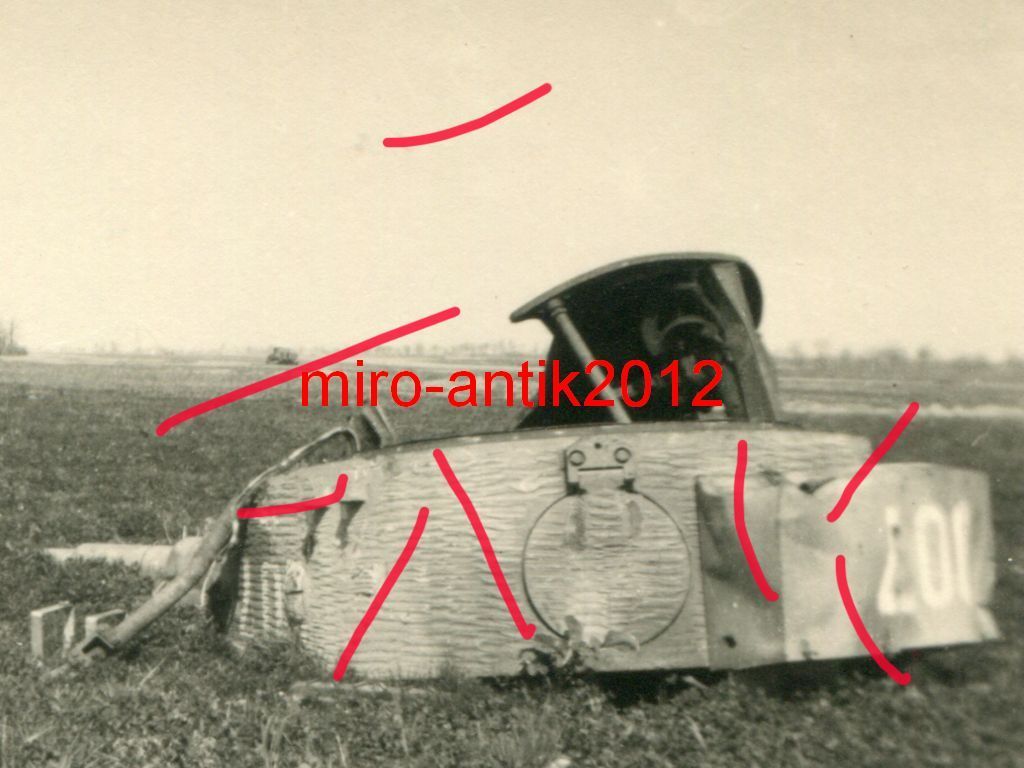 zerstörter Tiger, Panzer, Tank, Turmnummer 007, 