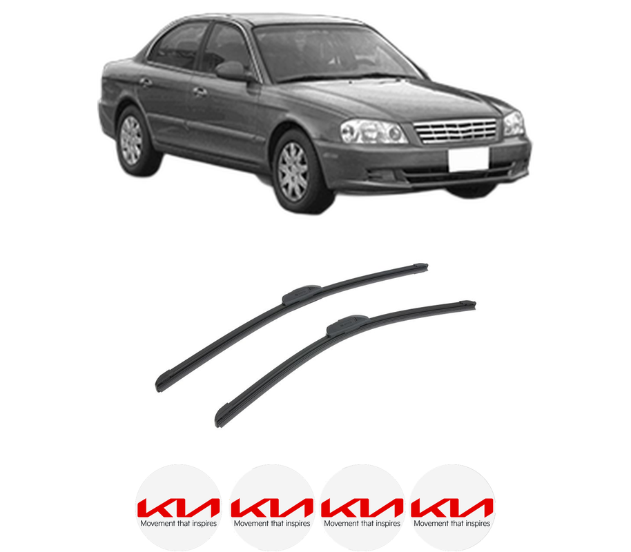 Set stergatoare auto KIA MAGENTIS I (GD, MS) din 2001-2005, pentru parbriz auto, 2 bucati, Bosch Aerotwin Retrofit, din cauciuc siliconat rezistent, 4 Stickere Auto KIA
