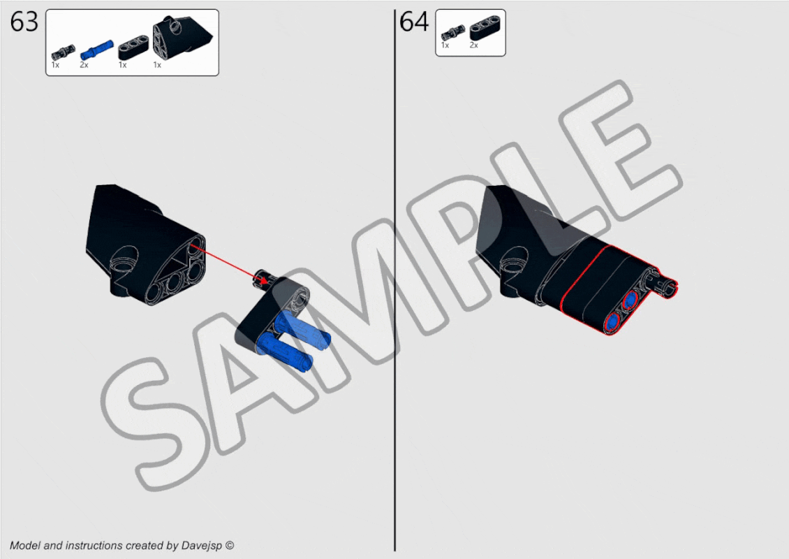 Lego Technic MOC remote controlled Subtractor Racer pdf building instructions sample preview