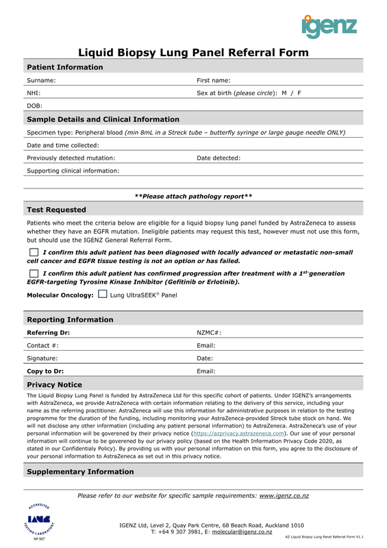 Liquid Biopsy Lung Panel Referral Form v1 2