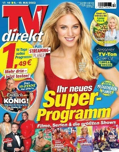 Cover: Tv Direkt Tv und Streaming Magazin No 10 vom 28  April 2023