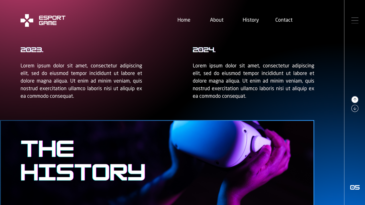 Dark Blue and Red Neon Futuristic Esports Game Presentation