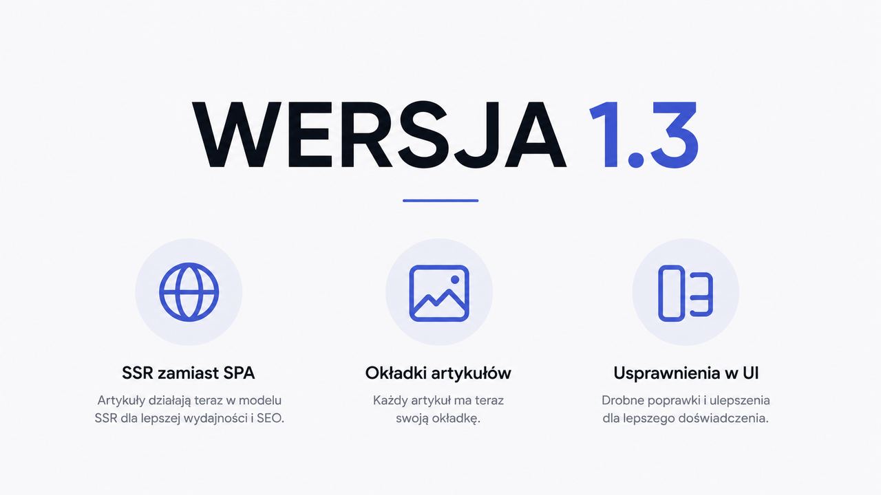 Co nowego w wersji 1.3 ?