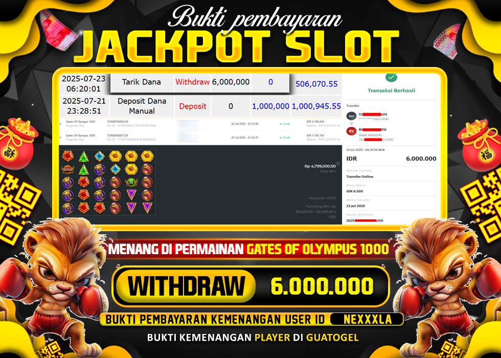 BUKTI JACKPOT LUNAS GUATOGEL