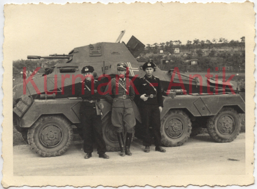 Foto Wehrmacht Panzer Spähwagen 8 Rad Sudetenland Tschechien Por