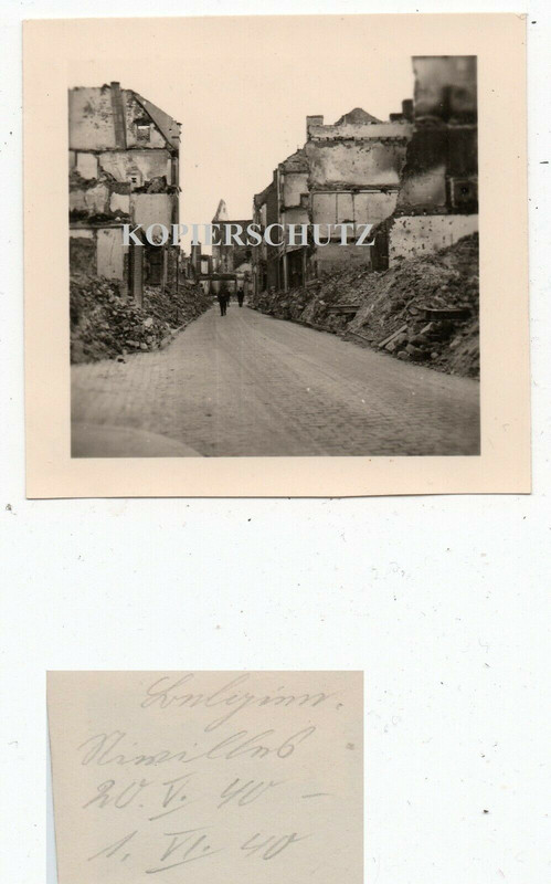 Frankreich Belgien 1940 zerstörte Häuser Ruinen