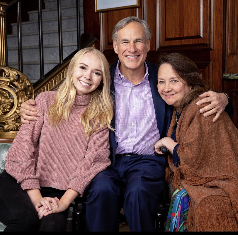 Audrey with her parents during 2019 Christmas