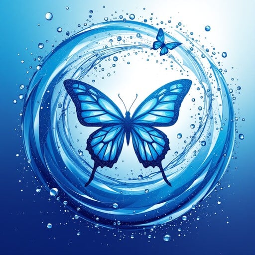butterfly water dance stockcake