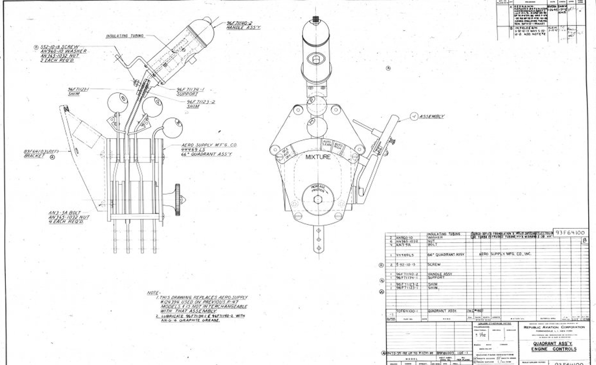 P-47-QuadrantAssemblyEngineControls